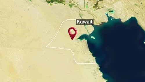 Kuwait Country Zoom from Space
