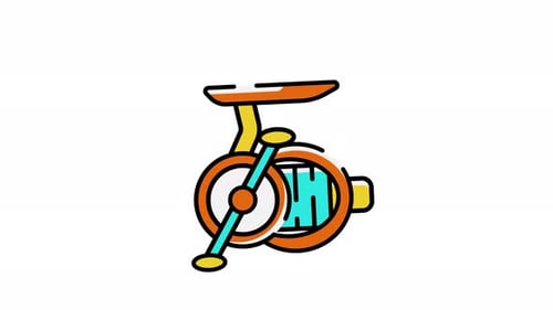 Colorful Animated Fishing Reel Icon