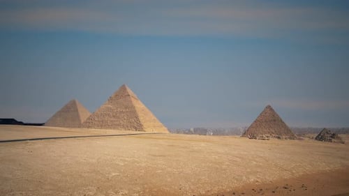 Pyramids of giseh in cairo, timelapse