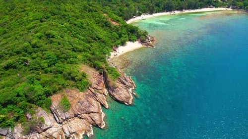 Beautiful tropical sea in summer, aerial view.