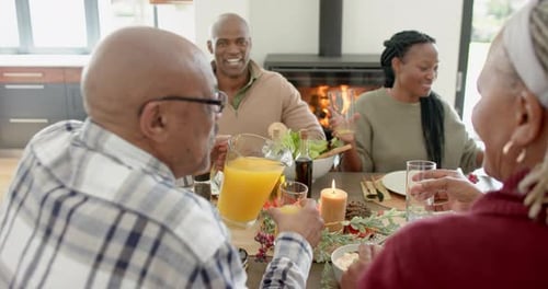 Family Meal at the Dining Table
