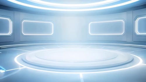 Futuristic Virtual Studio Stage Loop Animation