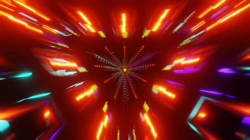 Mesmerizing VJ Loop Featuring a Dynamic Pulsating Neon Backdrop