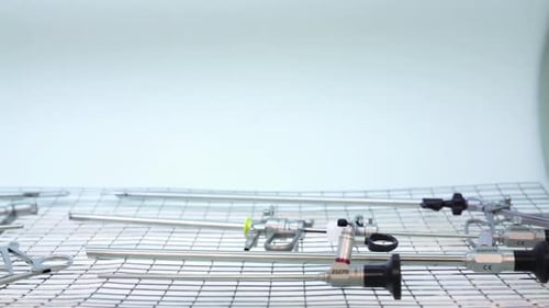 Surgery Tools And Equipment Close Up Dolly Roll