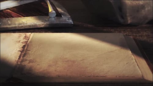 Vintage Leather Book Closing Title Reveal