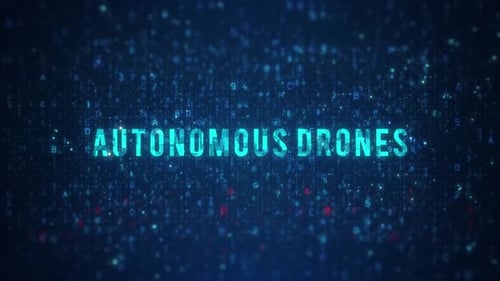 Futuristic Digital Data Stream Text Reveal