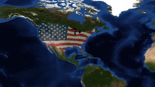 USA-Karte aus dem Weltraum