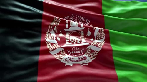 Waving Flag of Afghanistan Seamless Loop Background