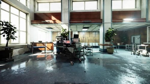 Exploring an Abandoned Hospital with Remnants of Medical Equipment and Decay