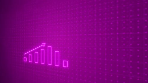 Business growth concept on graph chart showing growth of marketing sales profit up to future target.