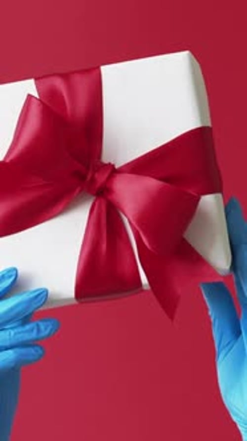 Vertical Pandemic Gift Quarantine Present Hands