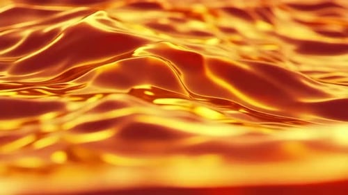 Abstract Molten Gold Flowing Liquid Metal Background