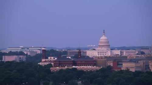 Evening over Washington Dc Aerial
