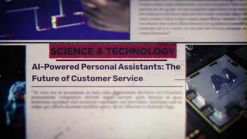 Glitch Science Technology Newspaper Article Display