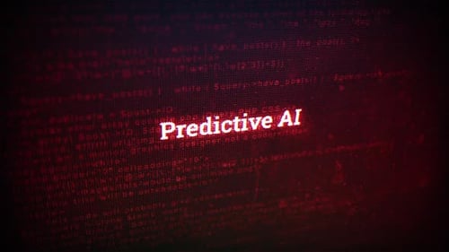 Mensagem preditiva de IA em tela digital em telas de computador V01