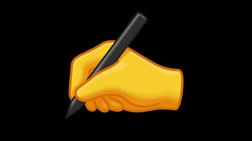 Animated Hand Writing with Pen Loop