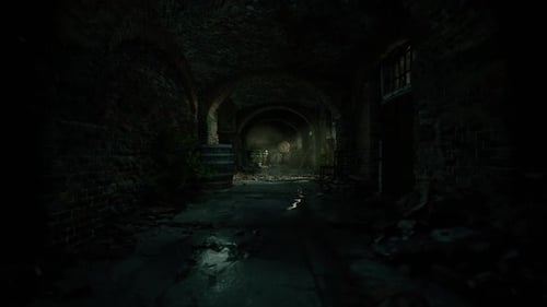 Dark Grunge Tunnel Exploration Background
