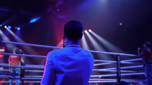 Night at a Boxing Ring Event