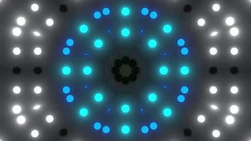 Abstract Glowing Geometric Circles Light Pattern Motion Background