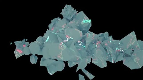 Holographic Crystal Shatter Abstract Explosion