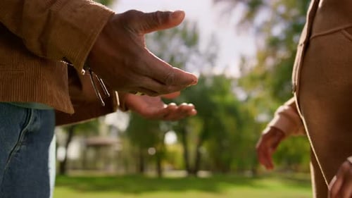 Father Daughter Affectionate Connection in Park