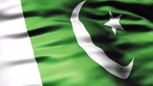 Waving Pakistan National Flag Loop Animation