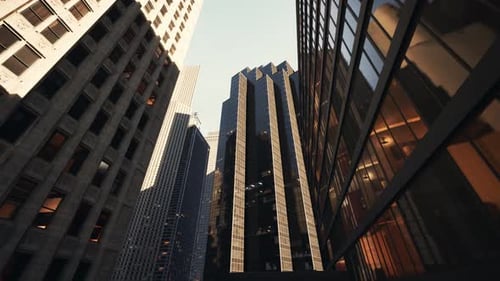Magnífico paisaje urbano de los rascacielos de la ciudad de Nueva York