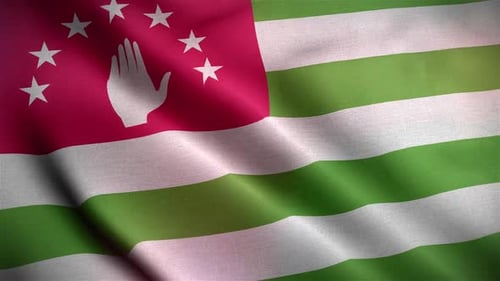 Dynamic Waving Flag Animation with Textile Texture and Light Leaks