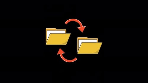 Animiertes Filesharing-Konzeptvideo — transparent
