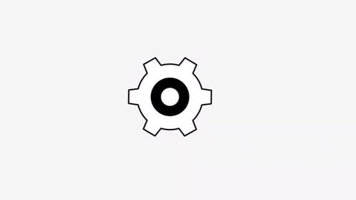 Animación del icono de rotación de engranajes
