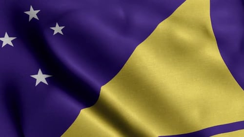 Waving Flag of Tokelau Country Background Animation
