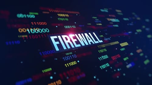 Firewall Digital Binary Code Background