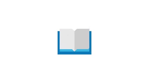 Education Book Icon Animation with Dynamic Content Display