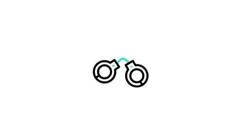 Animiertes Handschellen-Symbol