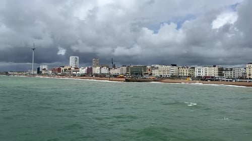 Brighton seaside coastline view from brighton pier