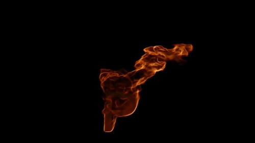 Fiery Letter P Ignition with Realistic Flame Reveal