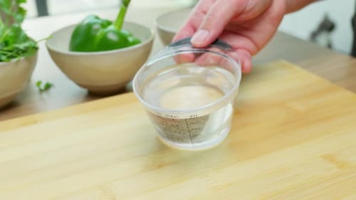 Cooking Video. Close up of food preparation chopping of ingredients and showing different items in a