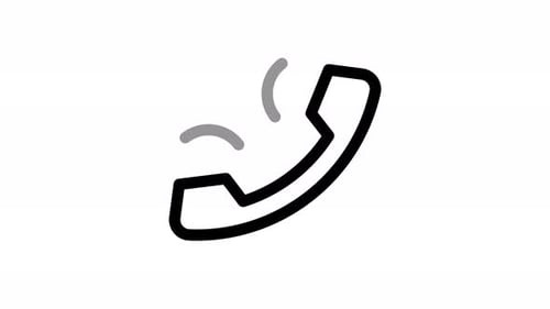 phone call line icon animation
