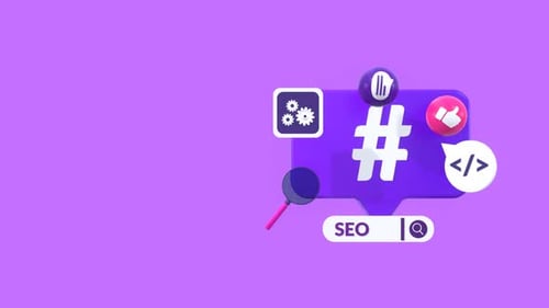 3D SEO Digital Marketing Icons Animation