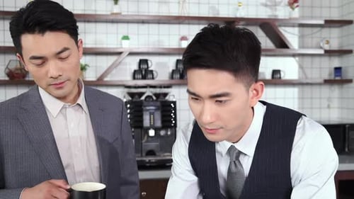 Teamwork office worker having work conversation, supervisor giving out useful feedback and brainstor