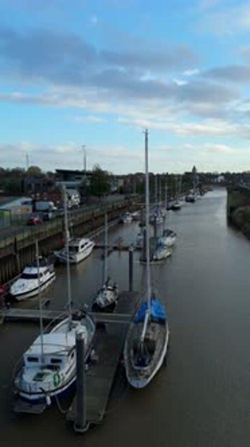 Boats Moored in Kings Lynn Harbor