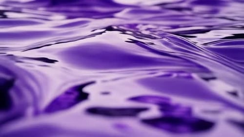 Abstract Purple Glossy Liquid Waves Flowing