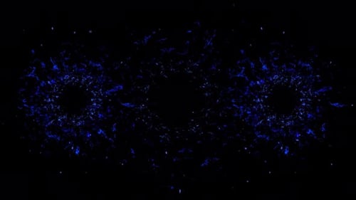Abstract Blue Energy Sphere Explosion Reveal Effect