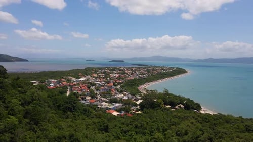 Breathtaking Aerial View of Daniela Beach in Florianopolis