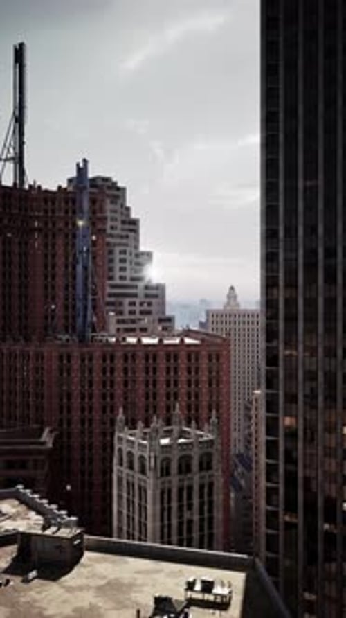 Aerial View of Cityscape From High Rise