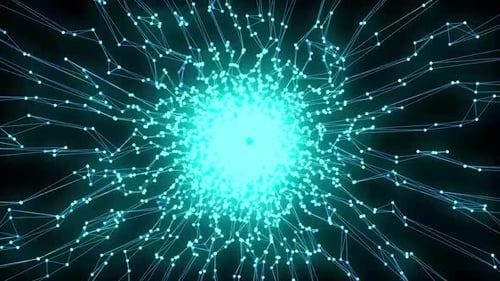 Blue Plexus Tunnel Animation Background