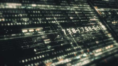 Futuristic Screen Display Data Matrix Simulation Background 04