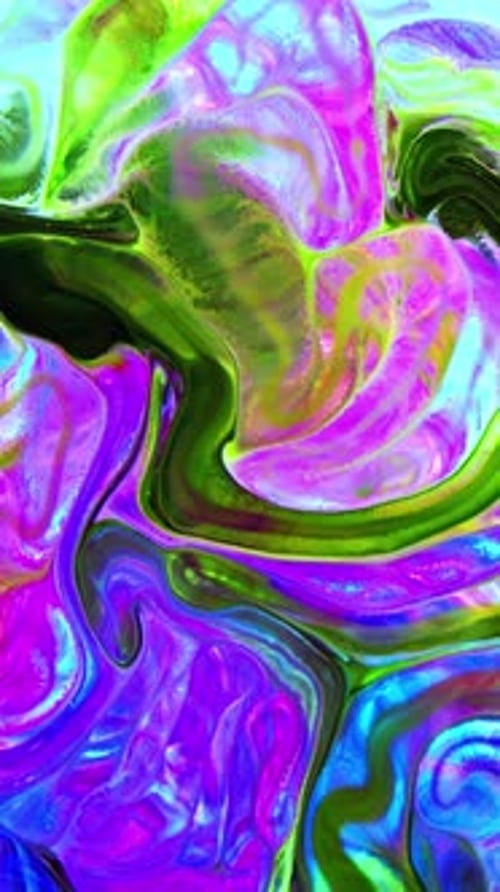 Vibrant Abstract Fluid Paint Blending