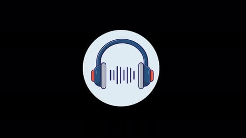 4k Audio Podcast Concept Animation Video - Transparent