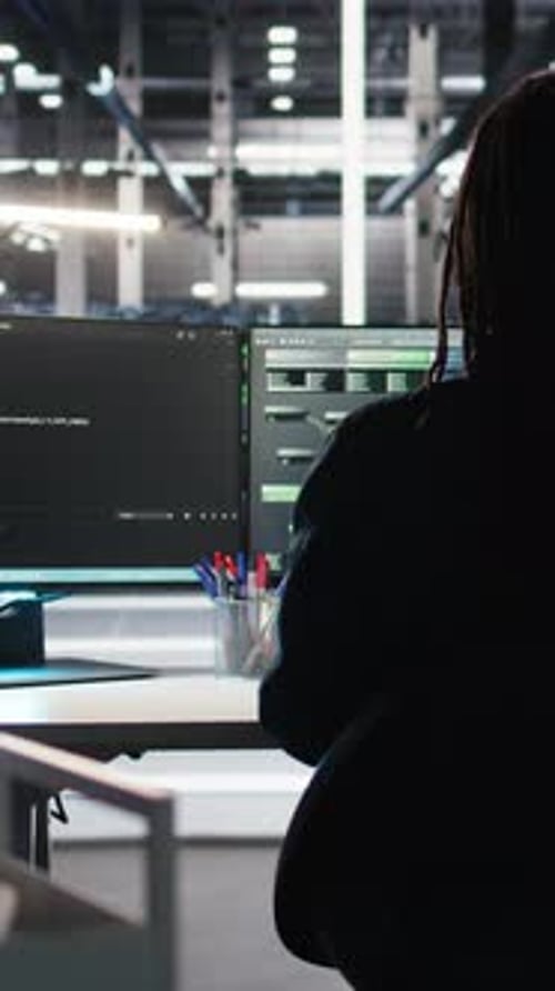 Vertical Video Data Center Engineer Sees Critical Error Message While Using Node Tree Software